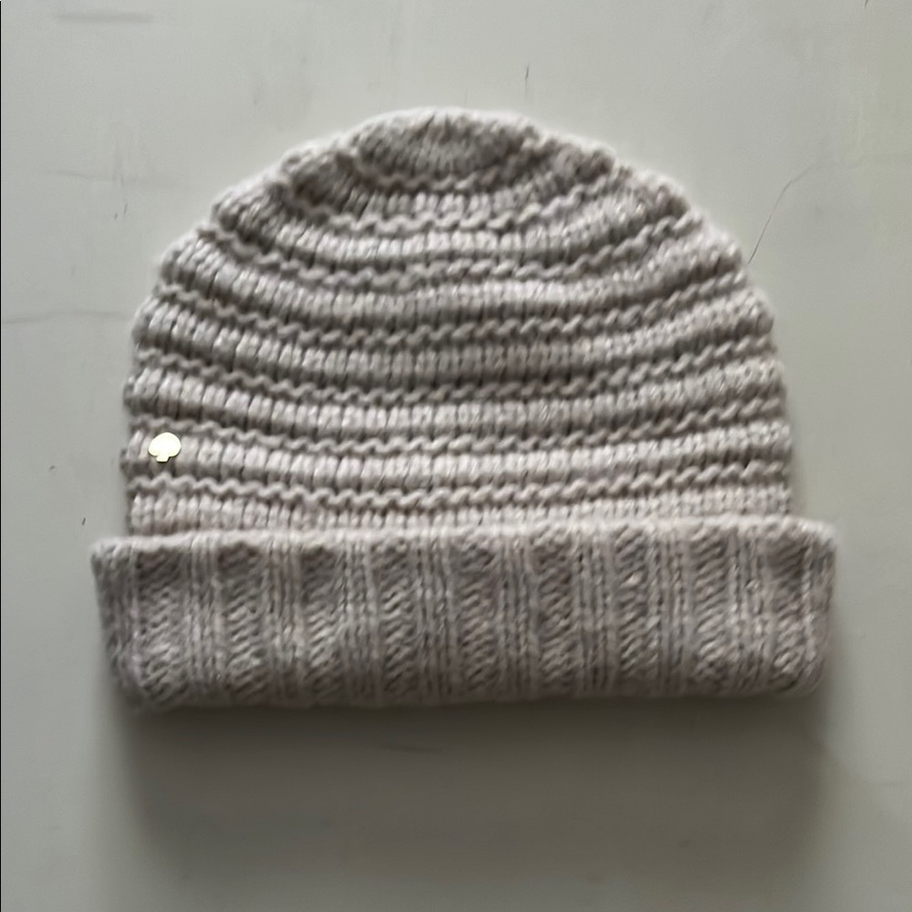 Kate Spade Gray Knit Beanie Hat